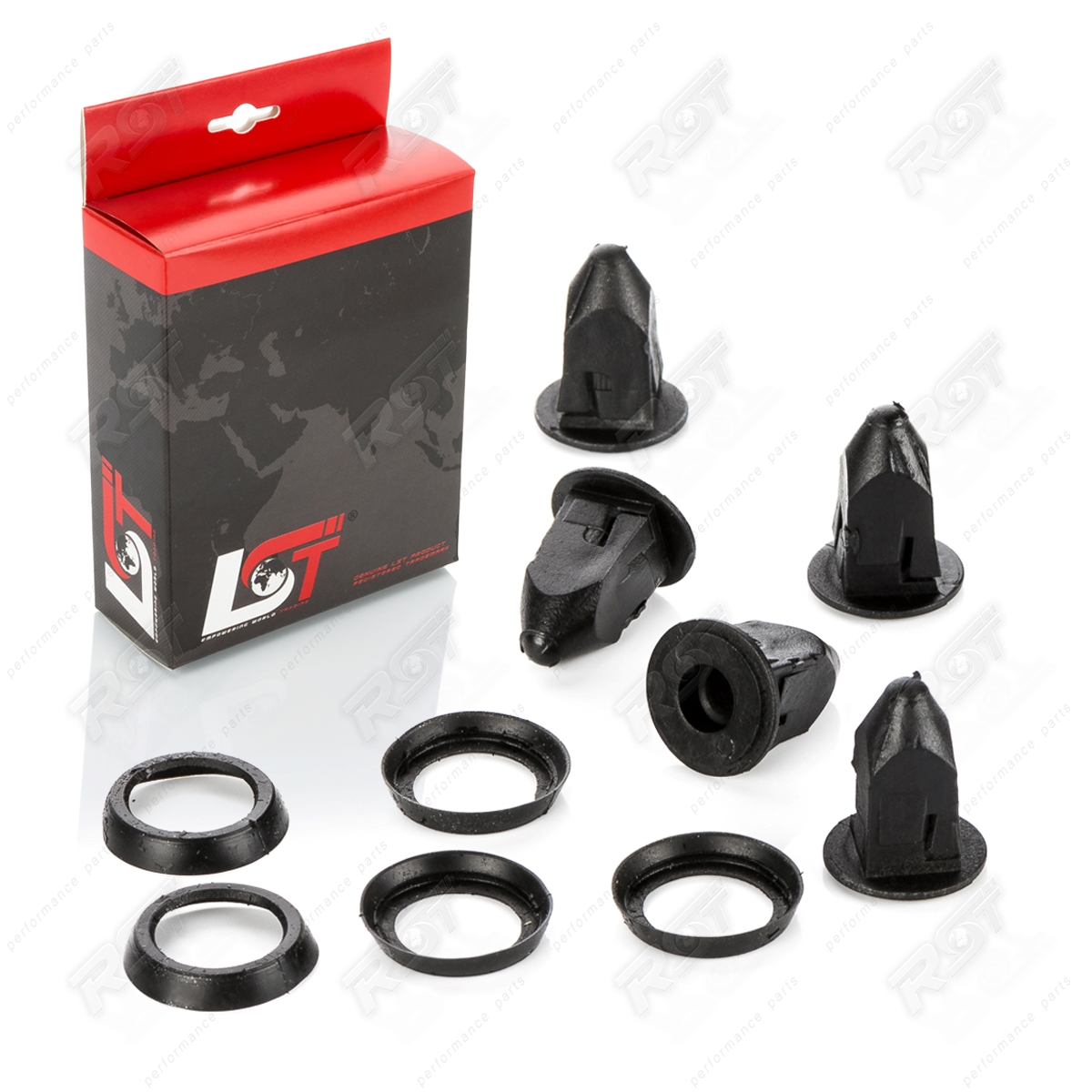 10x einsteckmutter matrícula soporte clips de fijación para VW